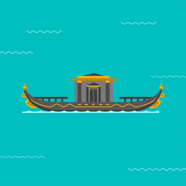 Boat vector illustration.
