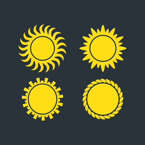 Illustration vectorielle de collection d'icônes du soleil . — Image vectorielle