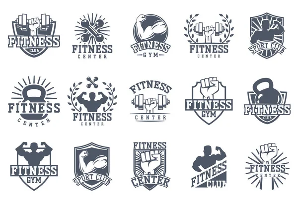 Fitness Spor salonu simge vektör set.