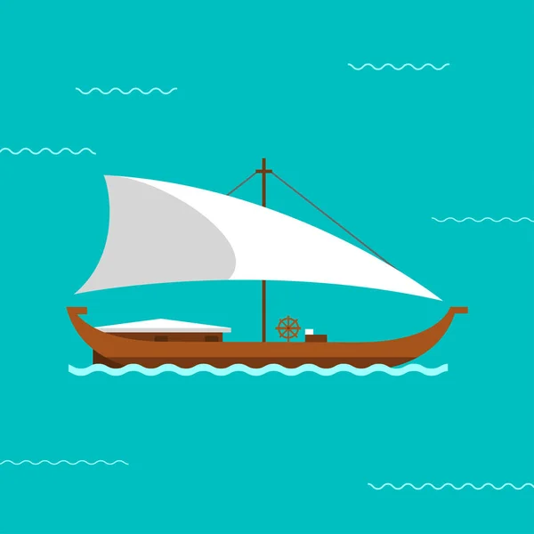 Vektor-Illustration für Segelschiffe. — Stockvektor