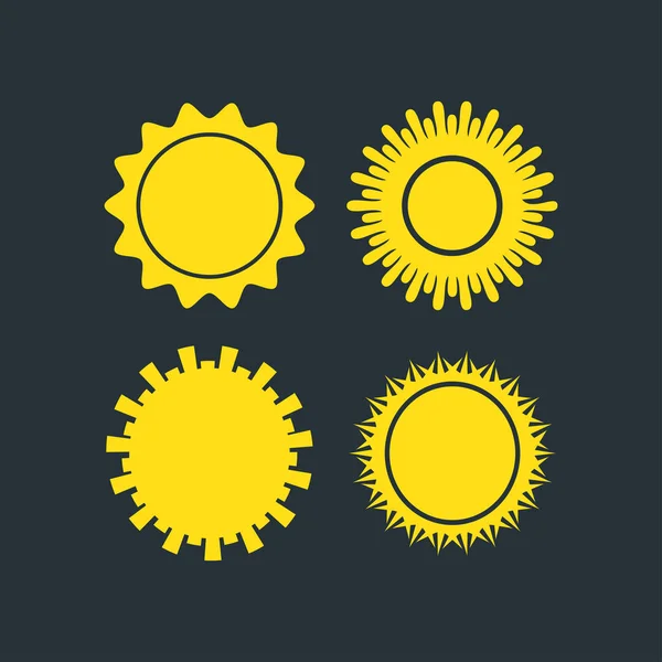 Illustration vectorielle de collection d'icônes du soleil . — Image vectorielle