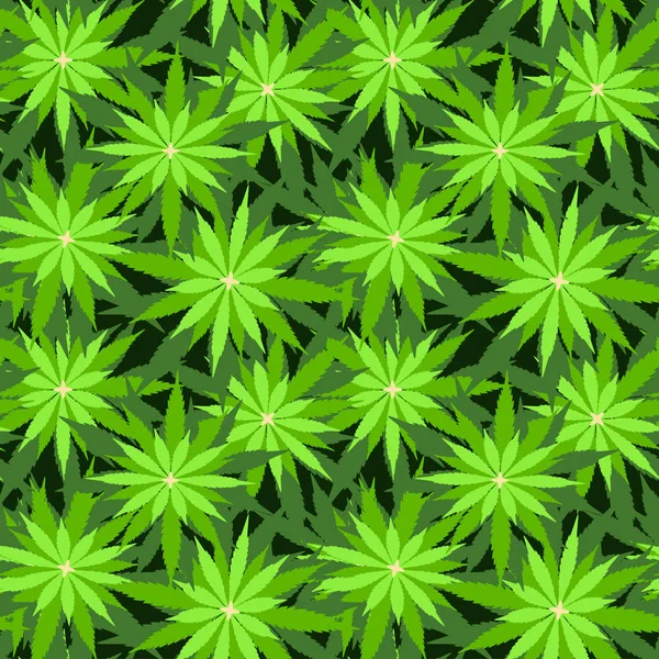 Marihuana fondo vector patrones sin costura — Vector de stock