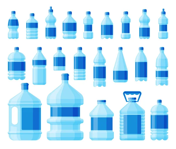 Wasserflaschen Set Vektor. — Stockvektor