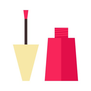 Oje şişesi vektör beyaz arka plan üzerinde