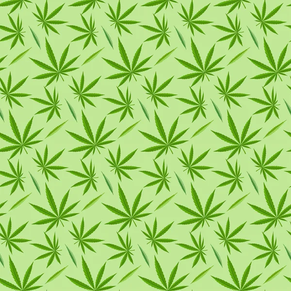 Marijuana bakgrund vektor sömlösa mönster — Stock vektor