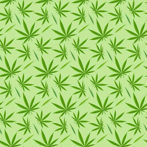 Marijuana background vector seamless patterns — Stock Vector