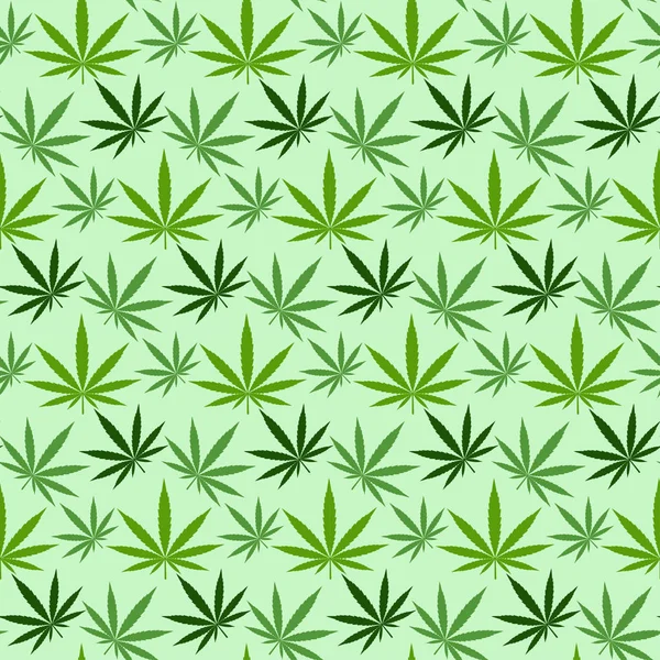 Marijuana background vector seamless patterns — Stock Vector