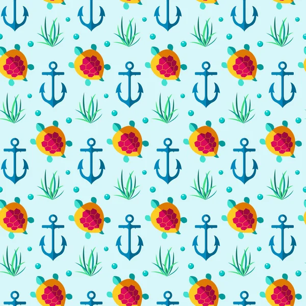 Seamless patterns nautical elements — Stock Photo, Image