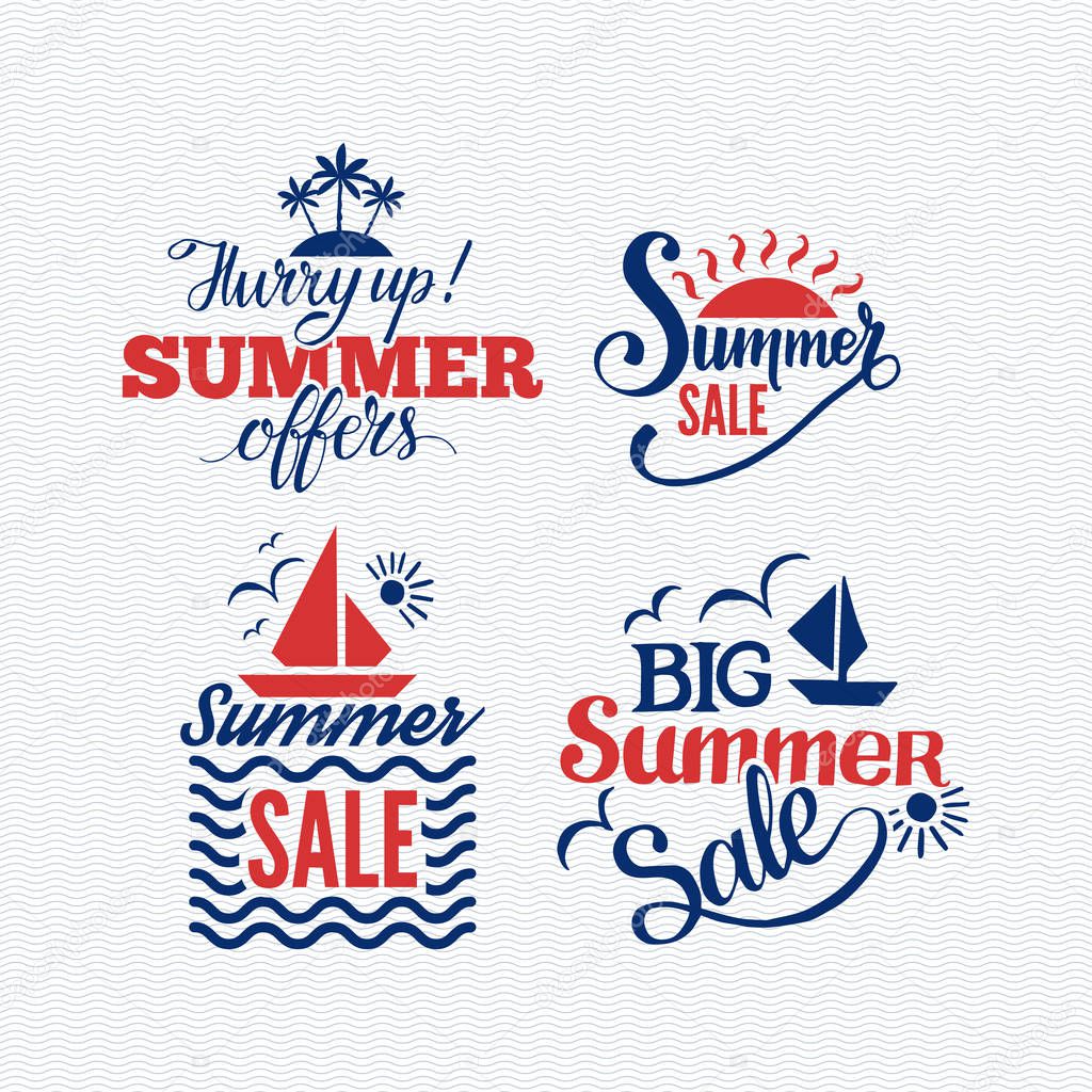 Summer sale badge vector.