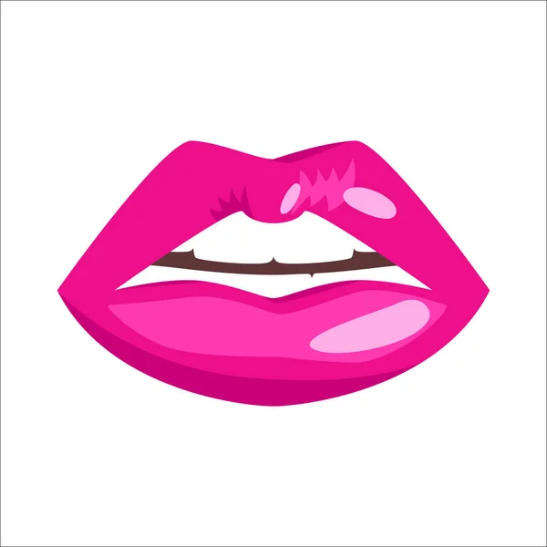 Mujer labios vector ilustración . — Vector de stock