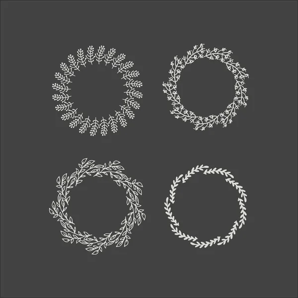 Çiçek çelenk dekorasyon vektör.