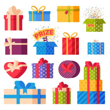 Hediye kutusu izole vektör.