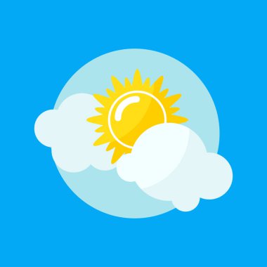 Güneş Simgesi Vektör illüstrasyonu.