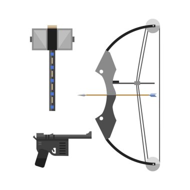 Tatar yayı arbalest vektör çizim