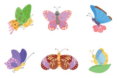 renkli kelebekler vektör.