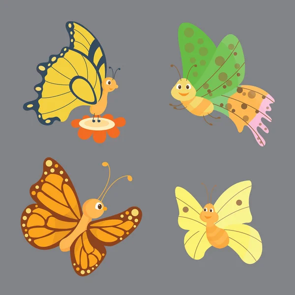 Vector borboletas coloridas . — Vetor de Stock
