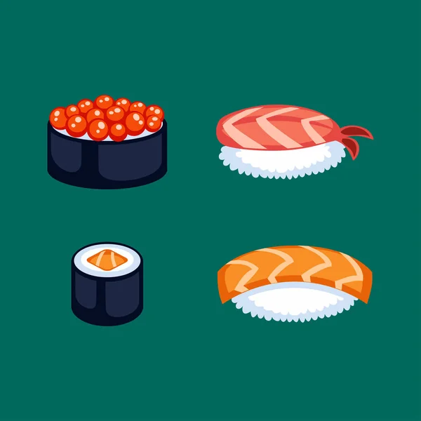 Sushi-Vektorillustration. — Stockvektor