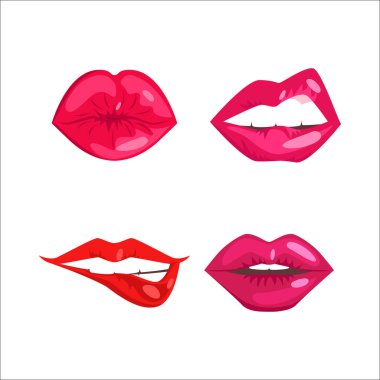 Kadının dudakları illüstrasyon vektör.