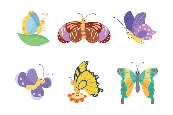 Vecteur papillons colorés . — Image vectorielle