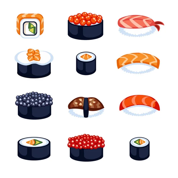 Sushi-Vektorillustration. — Stockvektor