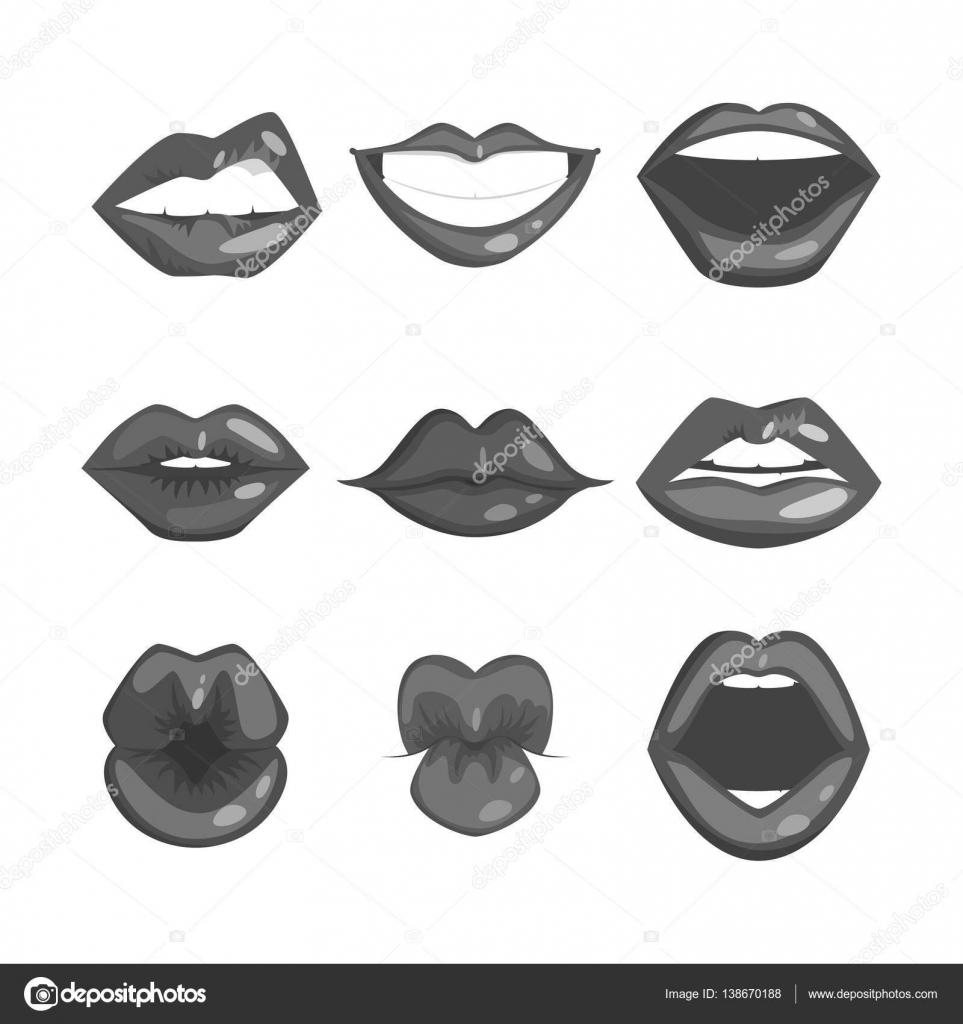 Woman lips silhouette vector illustration. Stock Vector Image by  ©VectorShow #138670188