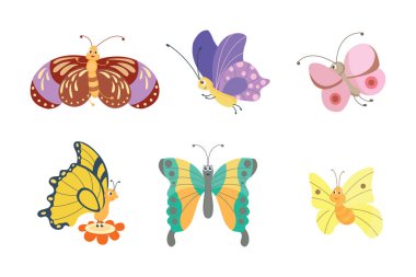 renkli kelebekler vektör.