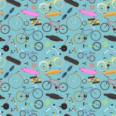 Retro bisikleti desen vektör arka plan.