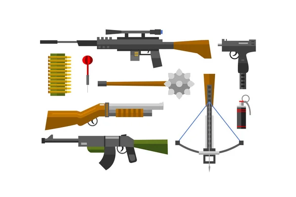 Vecteur d'armes plates . — Image vectorielle