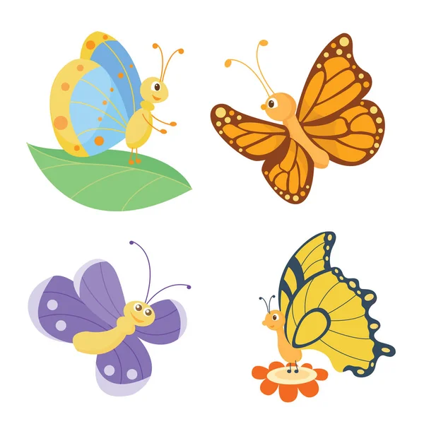 Coloridas mariposas vector . — Vector de stock