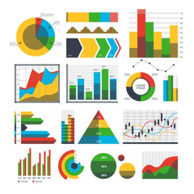 Grafik grafik simgeler vektör.