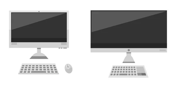 Illustrazione vettoriale del computer desktop. — Vettoriale Stock
