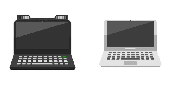 Illustration vectorielle de technologie de réseau d'ordinateur portable . — Image vectorielle