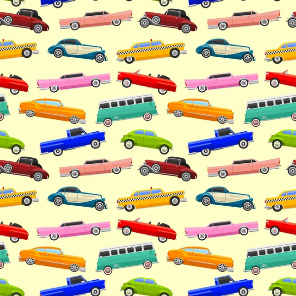 Colorful seamless pattern with limousines. — Stock Vector