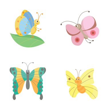 renkli kelebekler vektör.