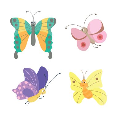 renkli kelebekler vektör.