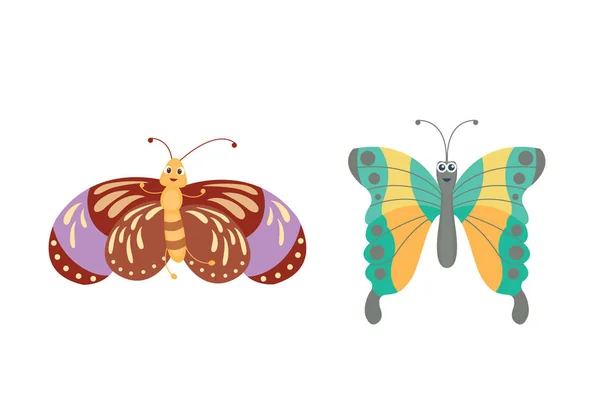 Coloridas mariposas vector . — Vector de stock