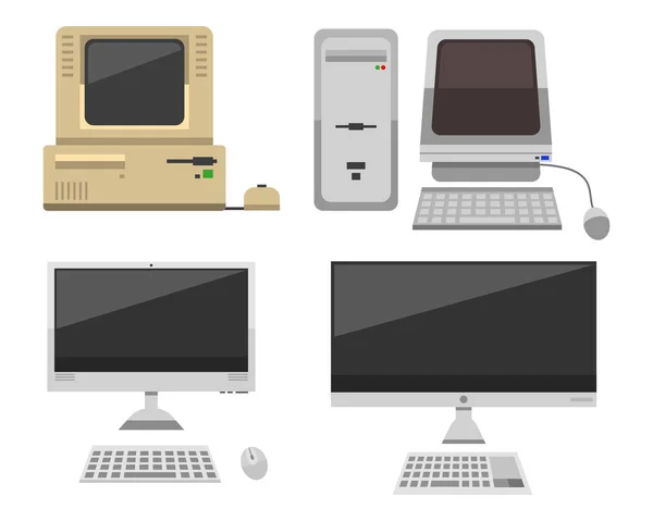 Computer vectorillustratie evolutie. — Stockvector