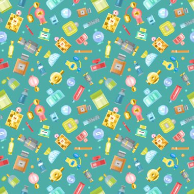 Parfüm glamour Dikişsiz desen vektör.