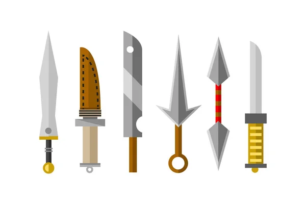 Knifes weapon vector illustration. — Stock Vector