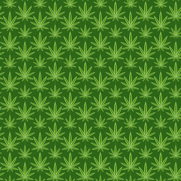 Marihuana achtergrondpatronen vector naadloze — Stockvector