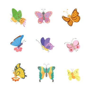 renkli kelebekler vektör.