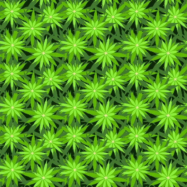 Marihuana Hintergrund Vektor nahtlose Muster — Stockvektor