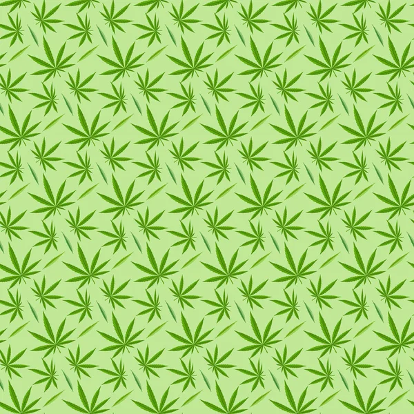 Marihuana achtergrondpatronen vector naadloze — Stockvector