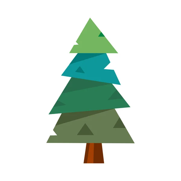 Ilustración vector árbol de pino. — Vector de stock