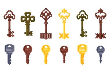 Vintage anahtar vektör izole simgesi.