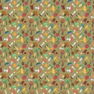 Mantar vektör çizim seamless modeli