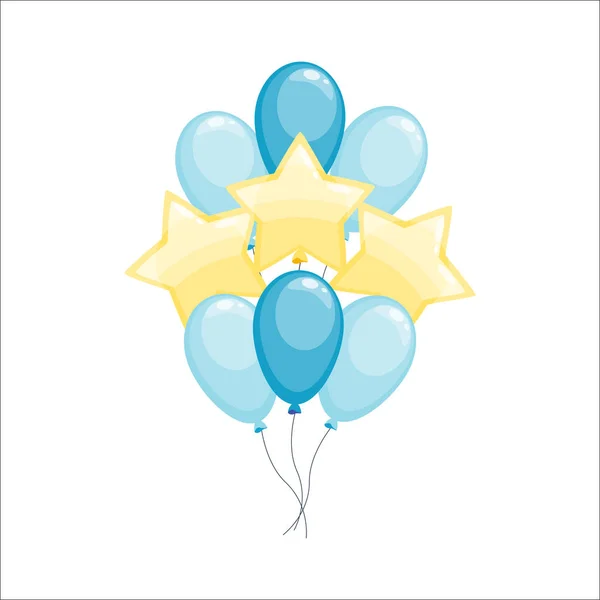 Illustration vectorielle de ballons brillants de couleur . — Image vectorielle