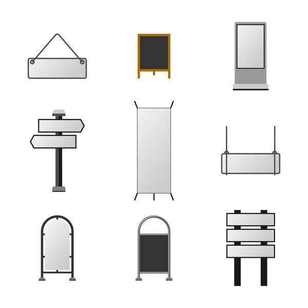 광고 간판 벡터 세트. — 스톡 벡터