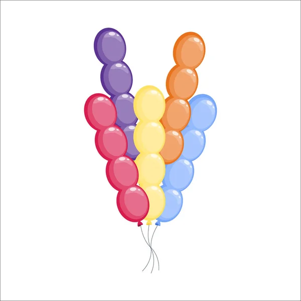 Illustration vectorielle de ballons brillants de couleur . — Image vectorielle