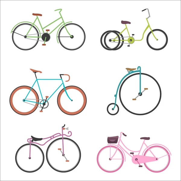 Hipster bicycle flat vector illustration. — Stock Vector